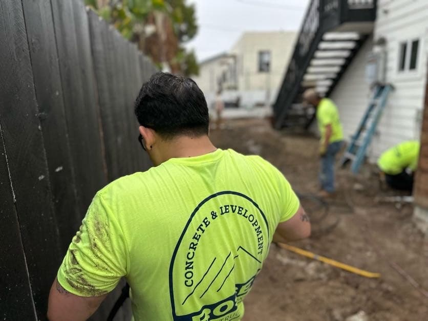 Thomas Rose with the Rose Concrete crew on a San Diego job site
